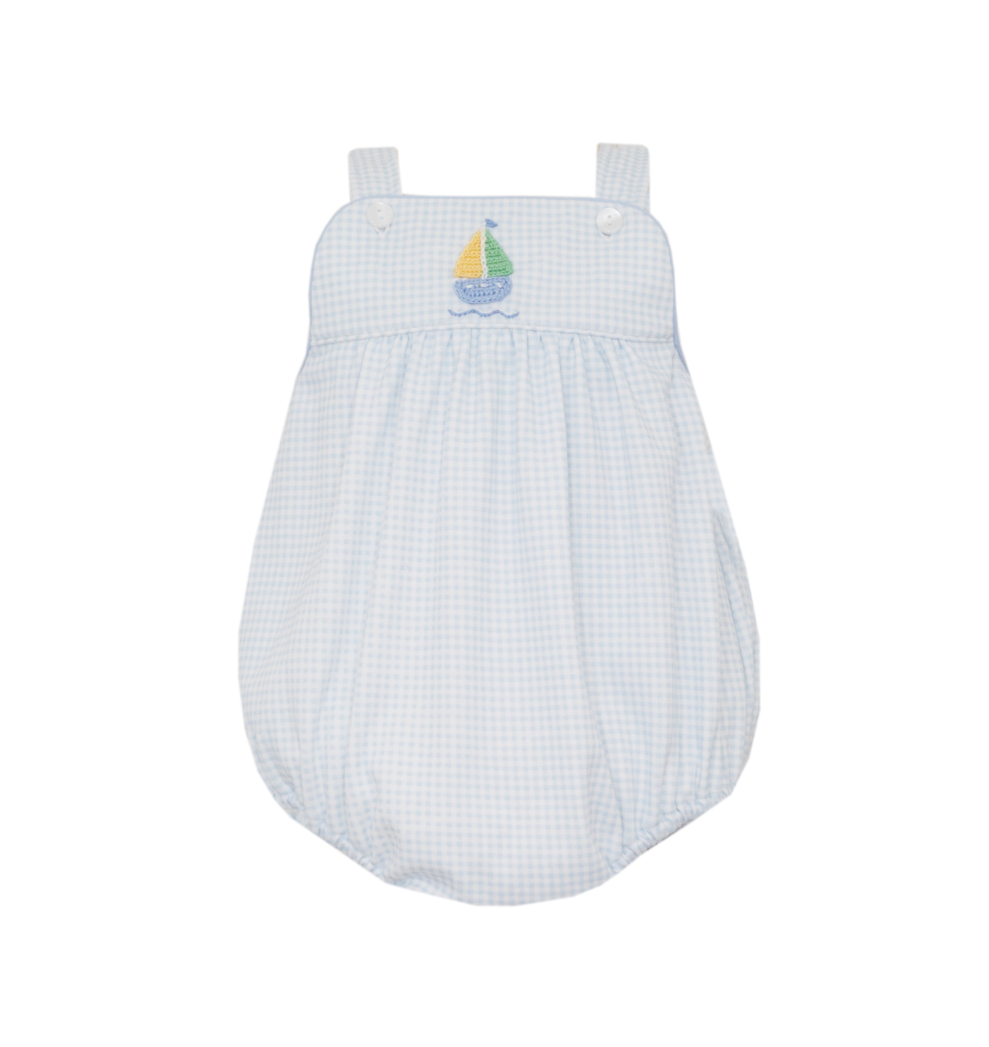 Light Blue Sailboat Knit Bubble