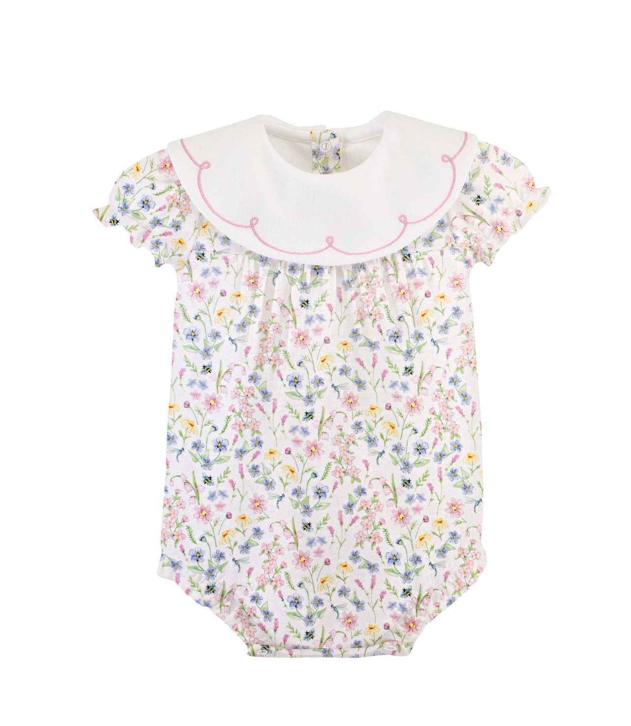 Spring Blush Bubble w/Embroidered Collar