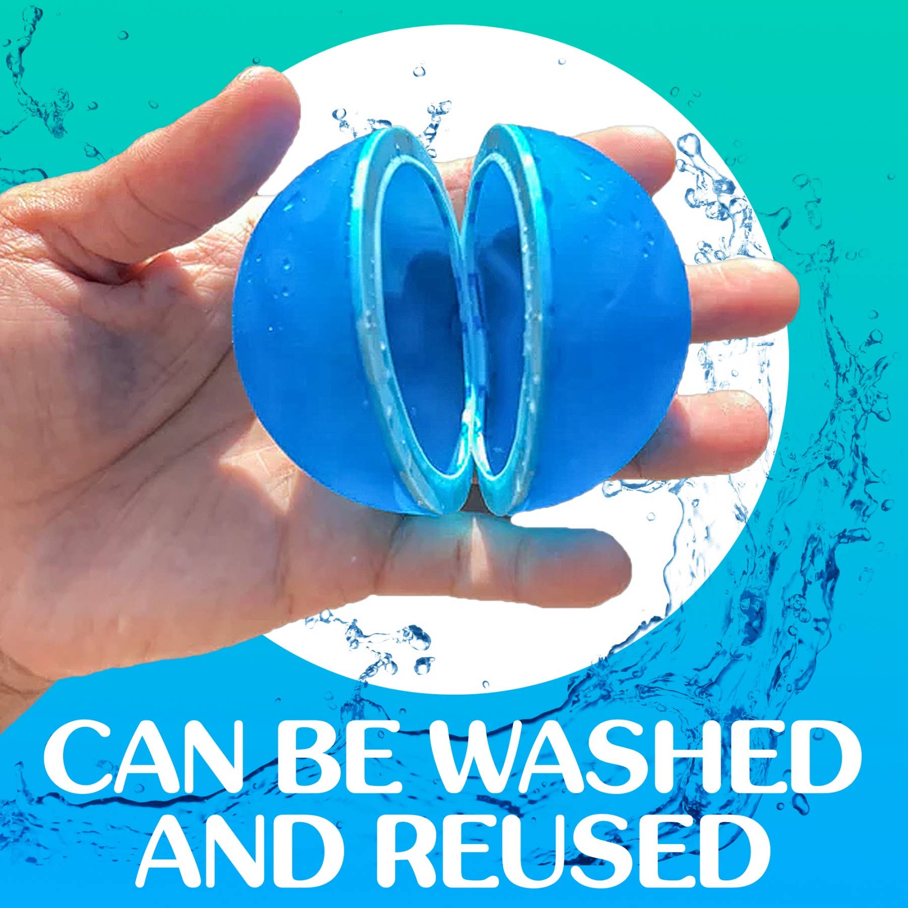 Magnetic Reusable Water Balloons Quick Fill Refillable 12PC: 6 pcs set