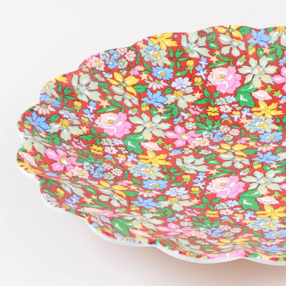 Meri Meri x Liberty Red & Green Reusable Small Plates