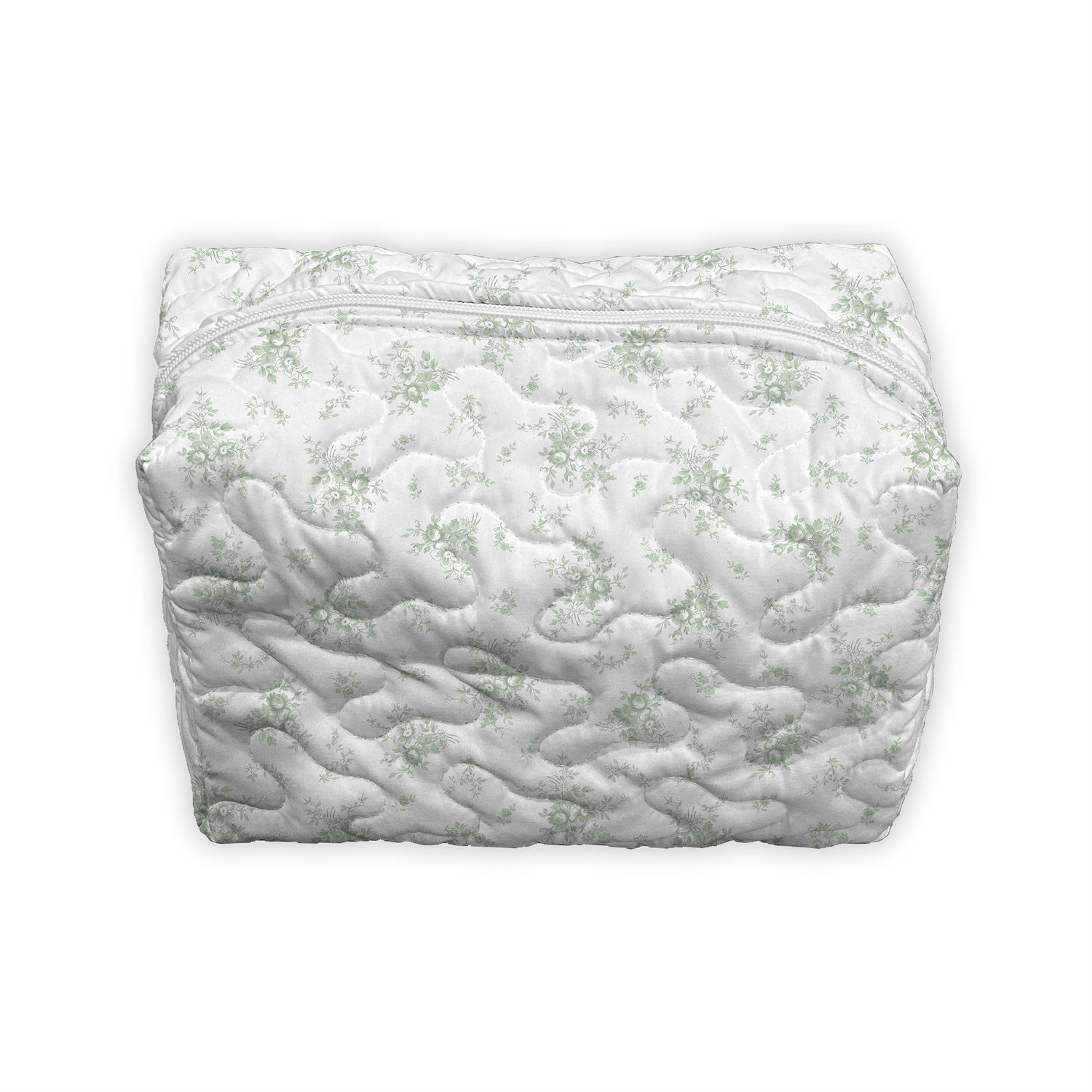 Picnic Floral Sage Large Makeup Bag