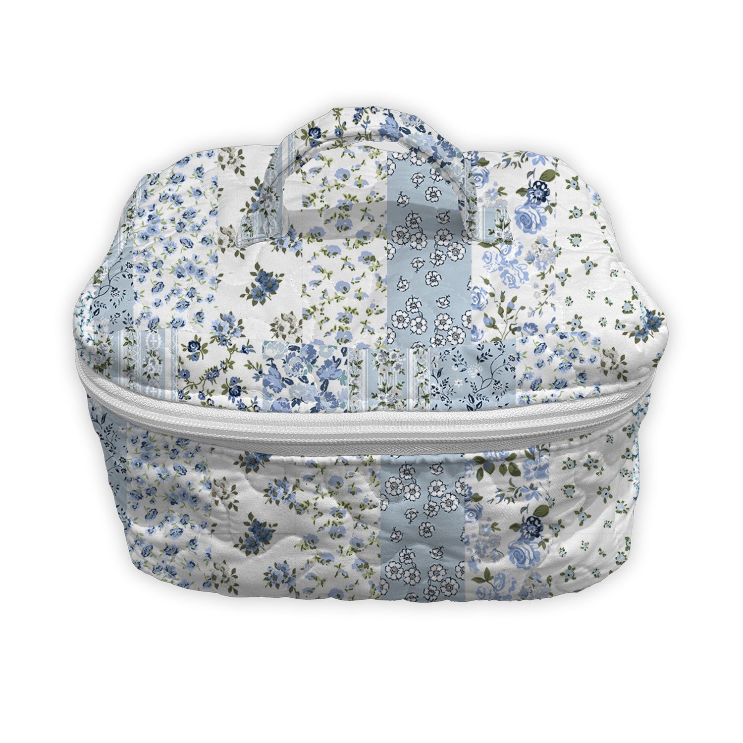 Paige Patchwork Blue Travel Case