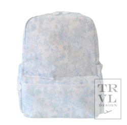 TRVL Design Backpack -Bunny Toile Blue