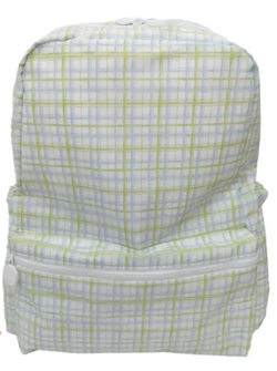 TRVL Design Backpack -Classic Plaid Green