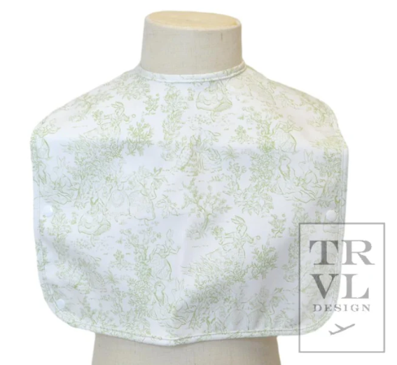 Best Bib - Bunny Toile Green