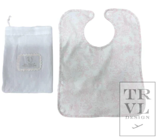 Best Bib - Bunny Toile Pink