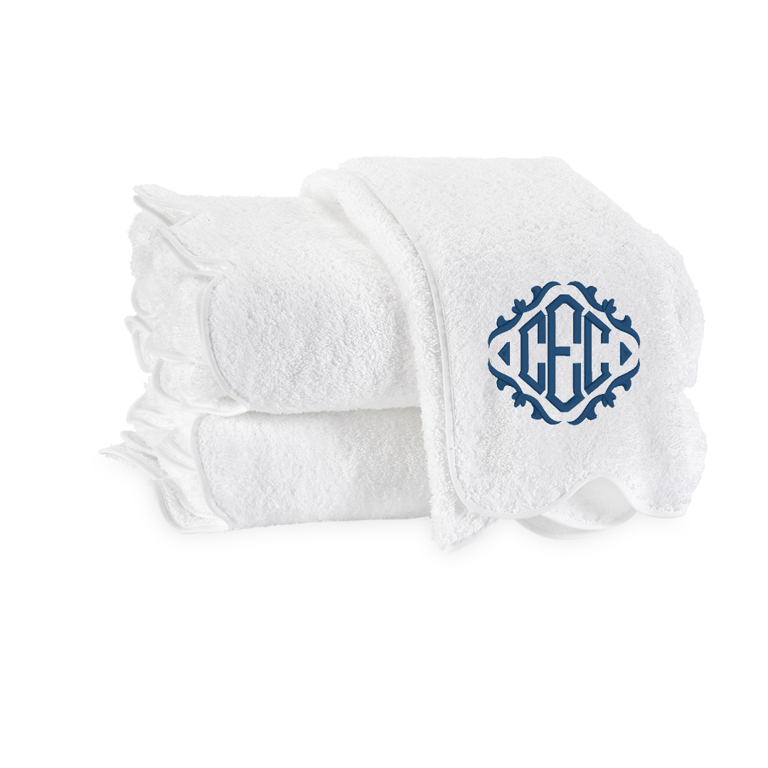 Cairo Scallop Towel with Monogram
