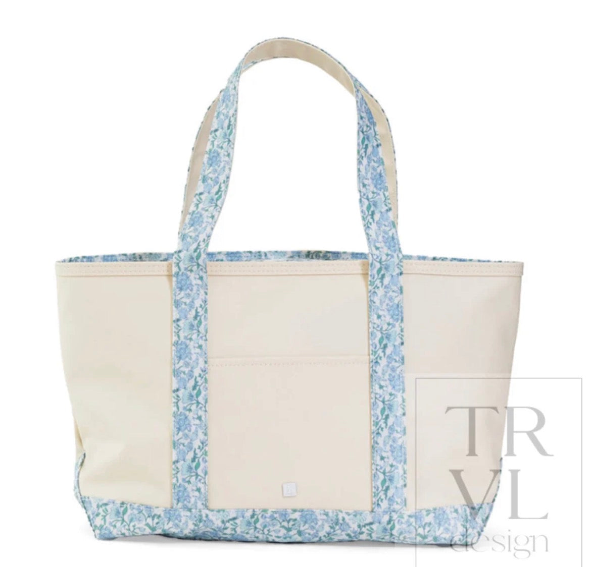 Medium Tote - Hamptons Floral Trim