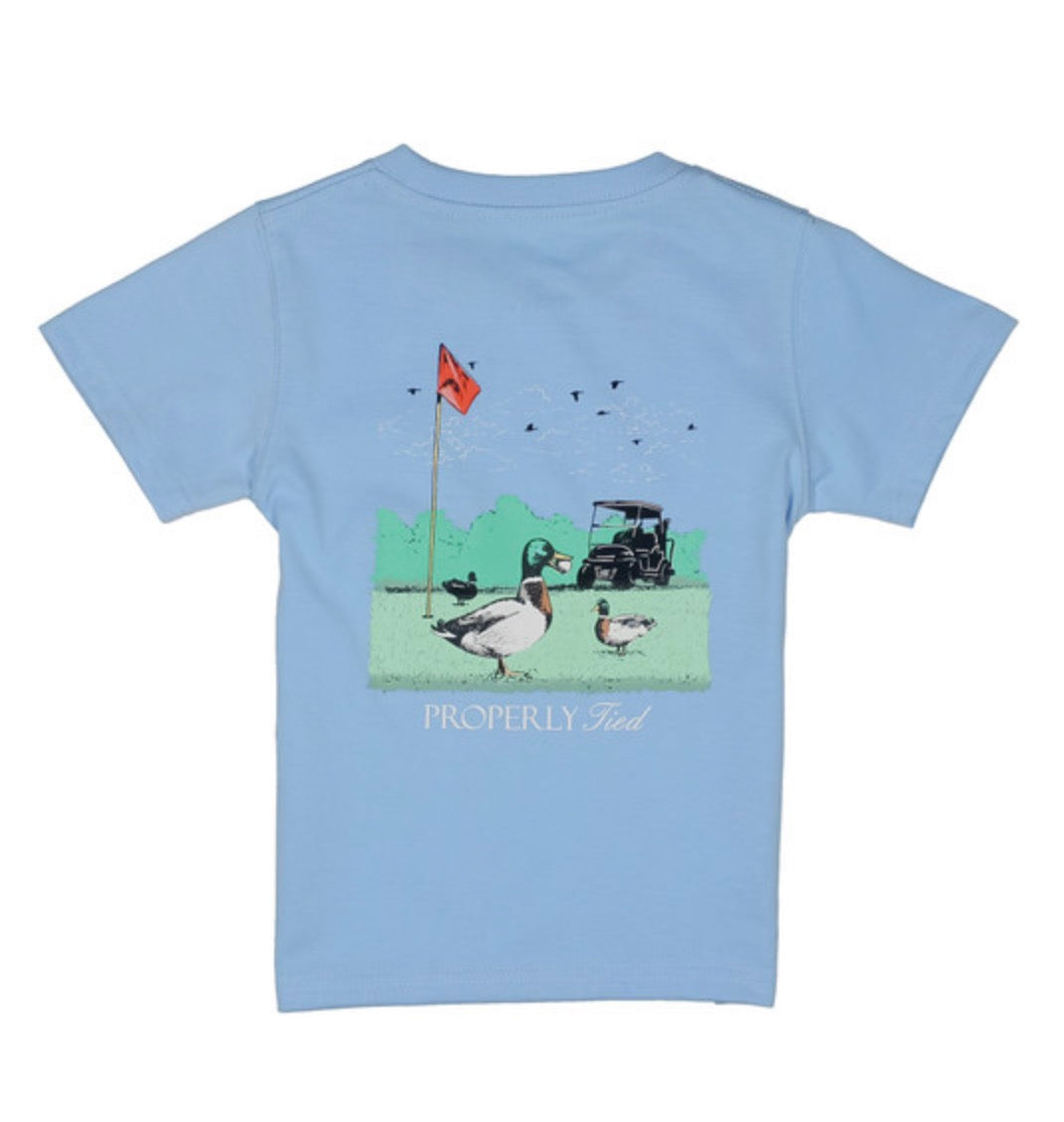 Boys Fowl Play Short Sleeve- Light Blue