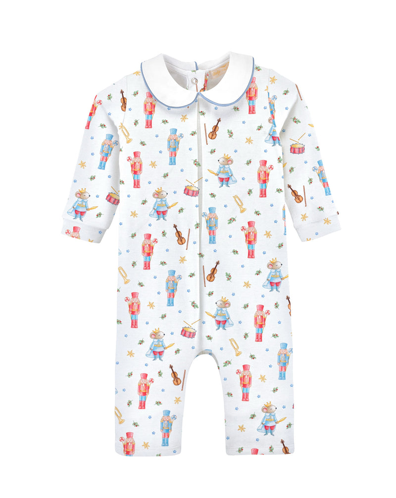 Blue Nutcracker Playsuit with Collar