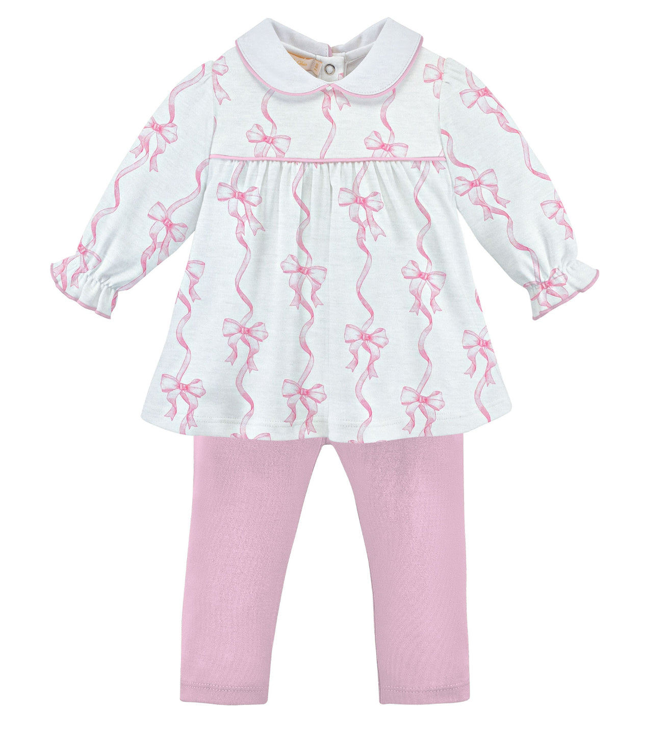 Coquette Bows Collared Leggings Set