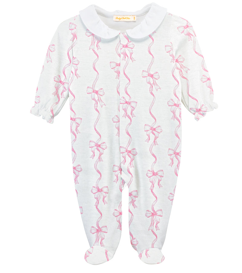 Coquette Bows Footie with collar