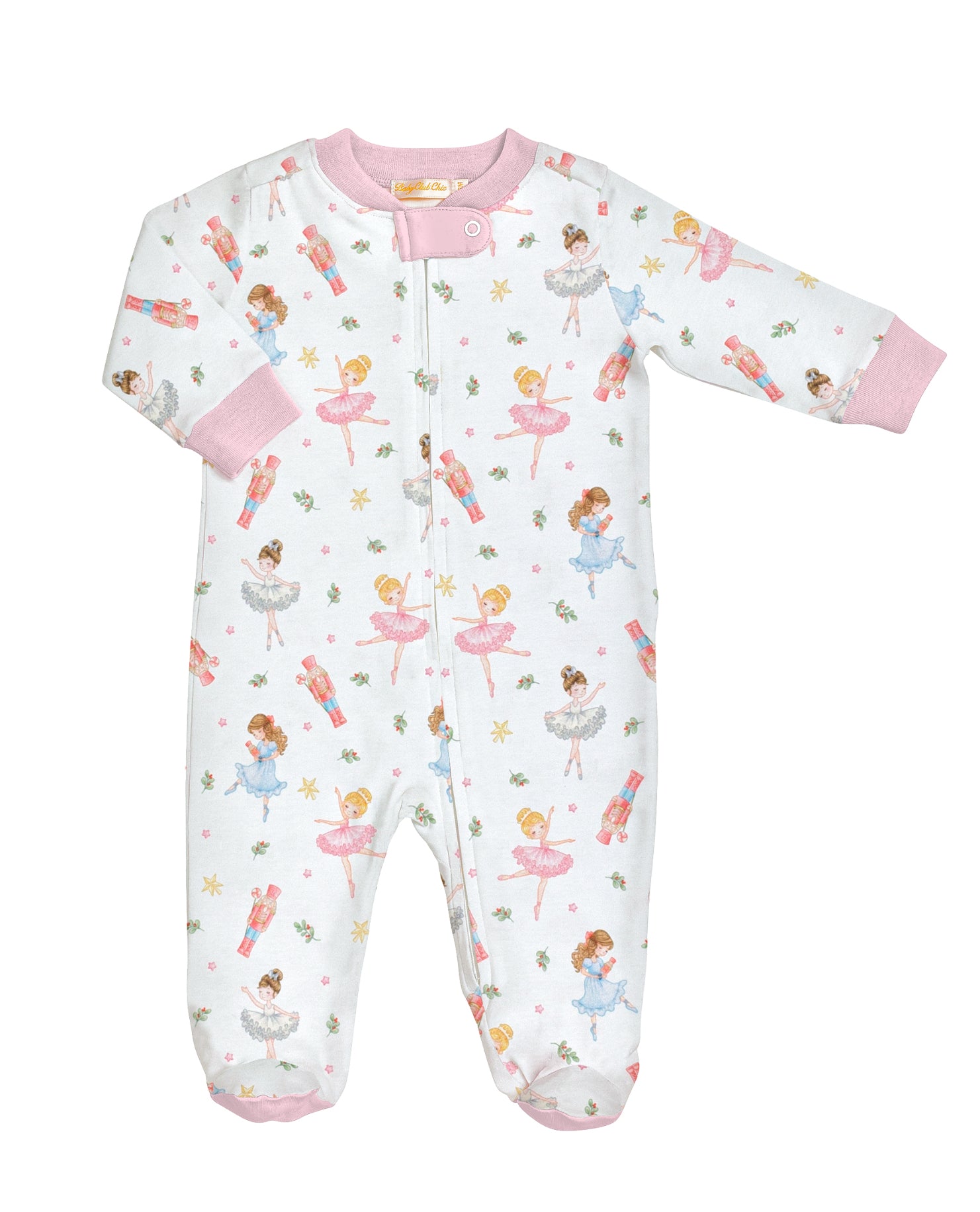 Pink Nutcracker Zippered Footie