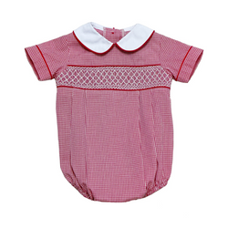 Geo Red Mini Gingham Brandon Bubble