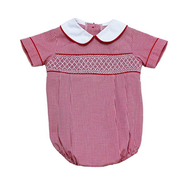 Geo Red Mini Gingham Brandon Bubble