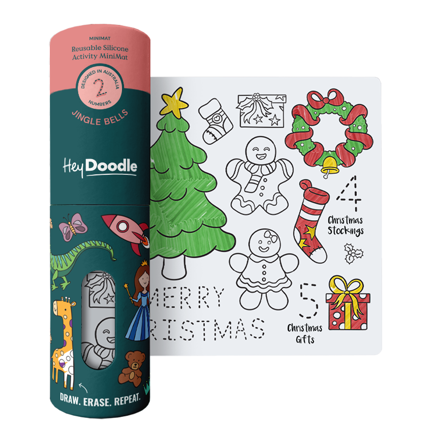 Jingle Bells Mini Silicone Coloring Mat