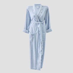 Women’s Long Lightweight Robe - Light Blue