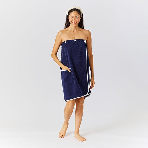 Towel Wrap in Navy Blue