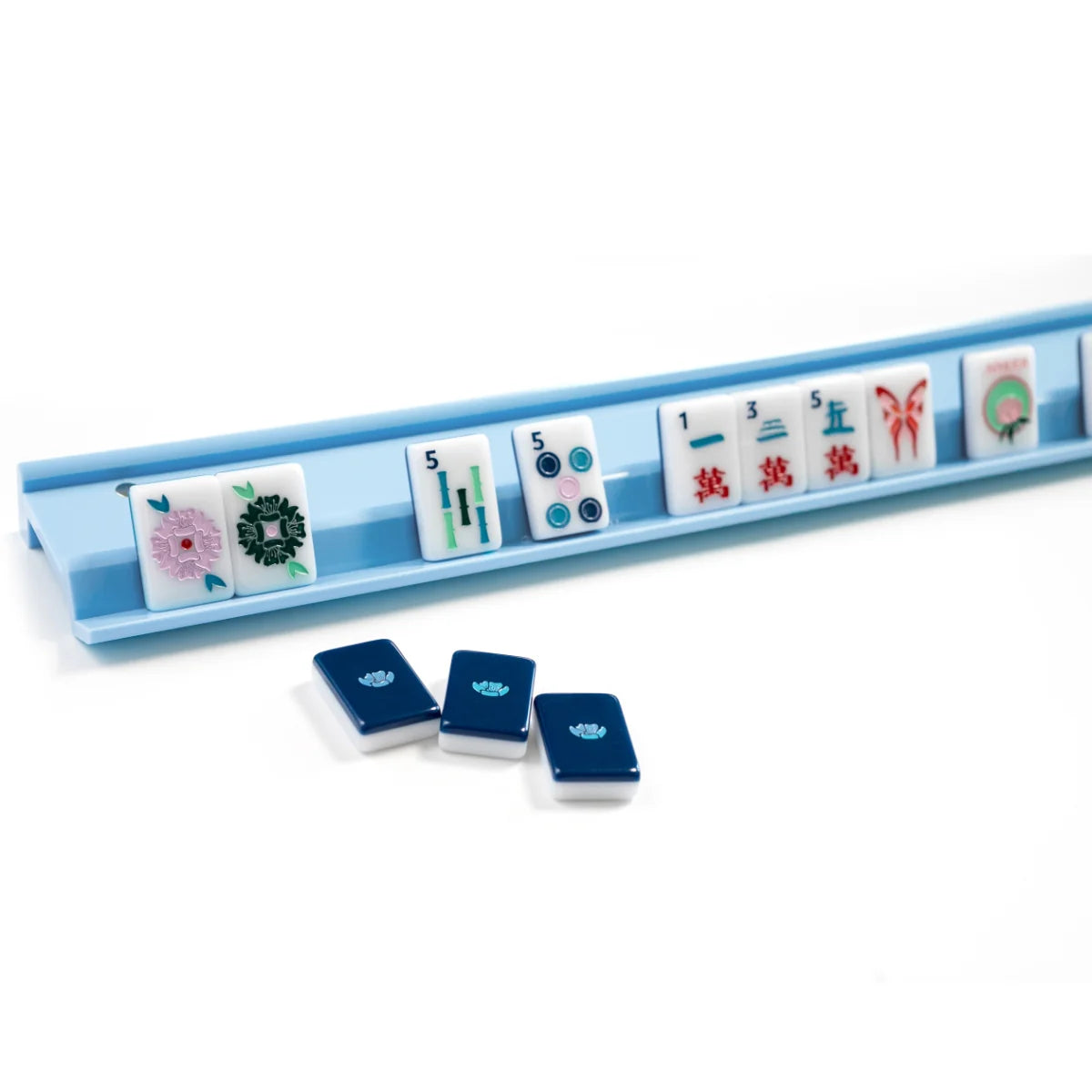 Set of Four Dusty Blue Mahjong Racks