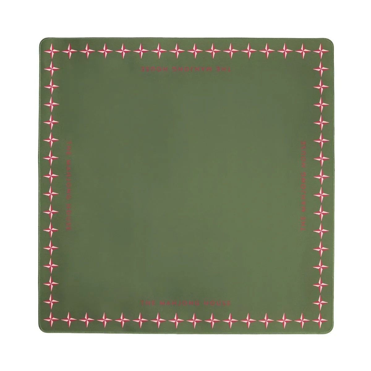 Deco Olive and Red Double-Sided Mahjong Mat