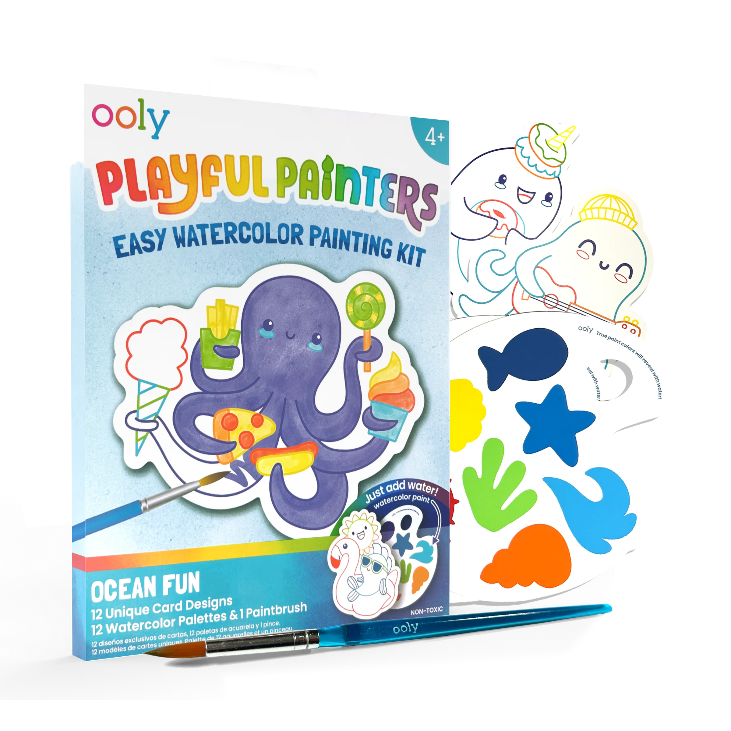 Playful Painters: Easy Watercolor Painting Kit- Ocean Fun