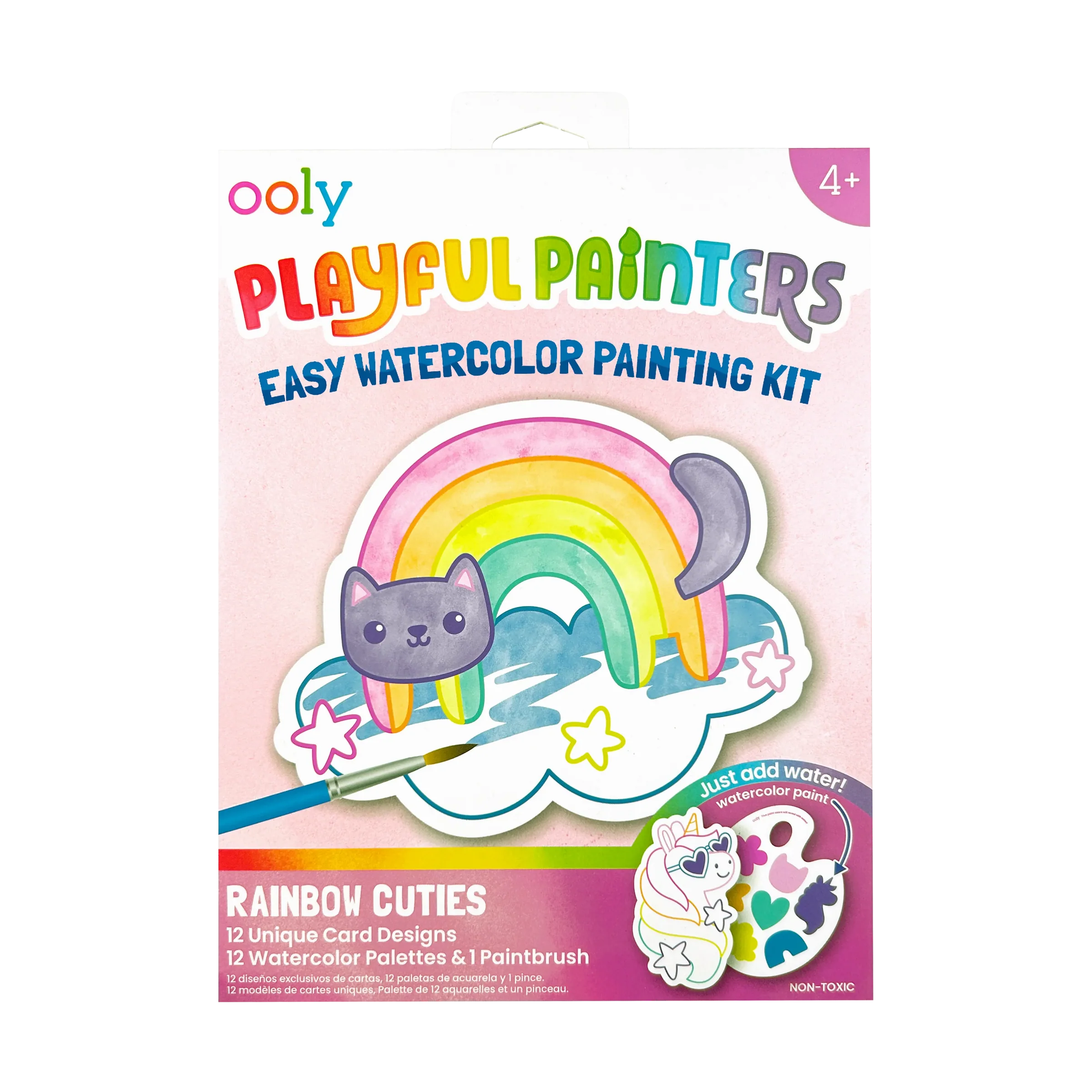 Playful Painters: Easy Watercolor Painting Kit- Rainbow Cuties