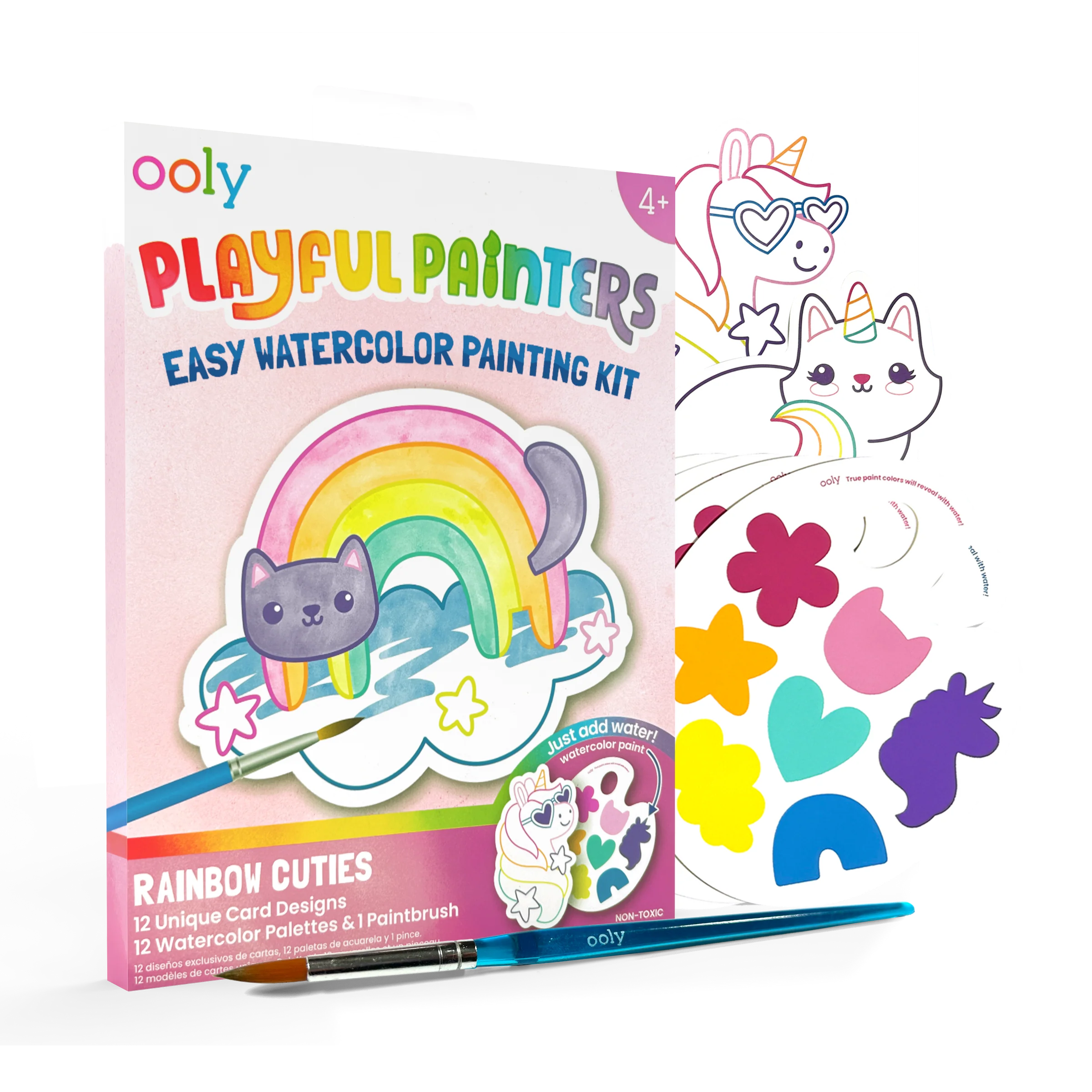 Playful Painters: Easy Watercolor Painting Kit- Rainbow Cuties