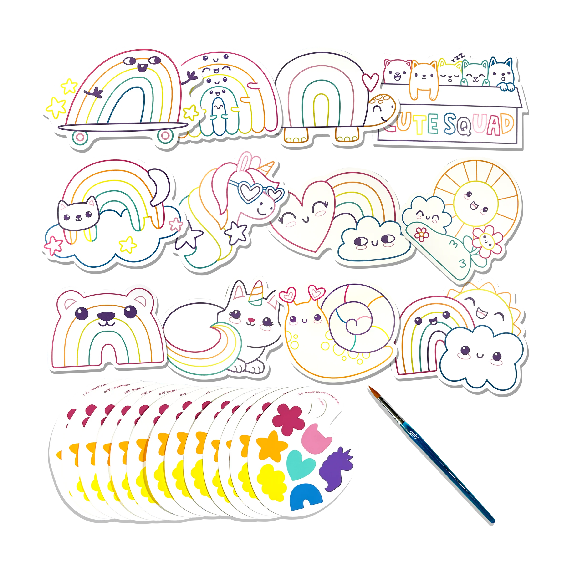 Playful Painters: Easy Watercolor Painting Kit- Rainbow Cuties