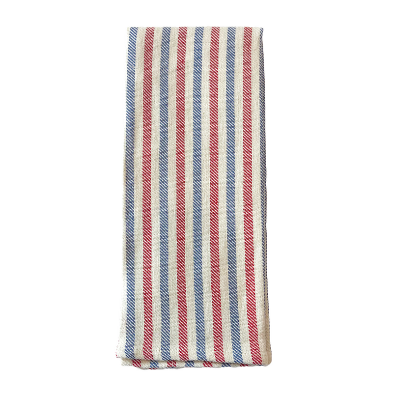 Red White and Blue Stripe Kitchen Towel