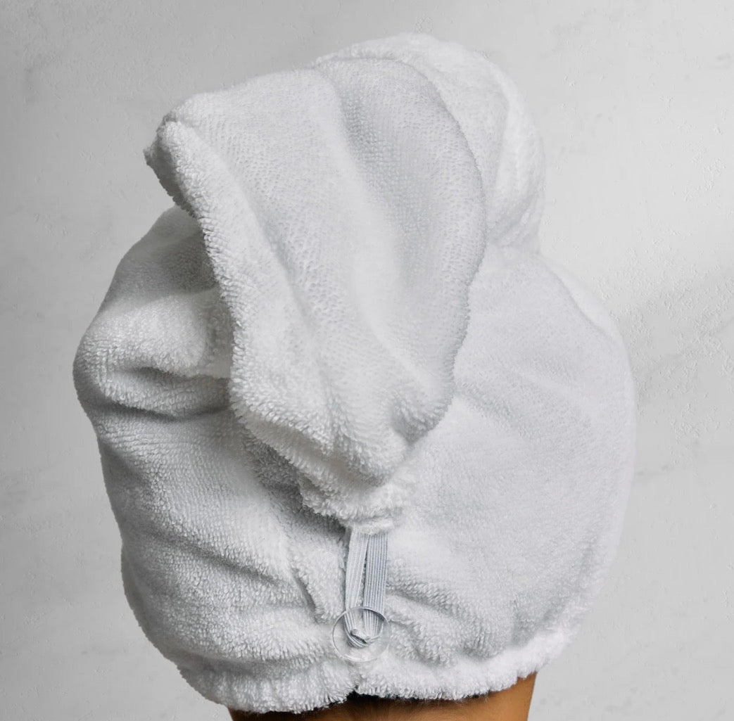 Coolidge Hair Towel Wrap- White