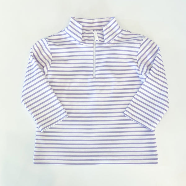 Cooper Zip Up - Lavender Stripe
