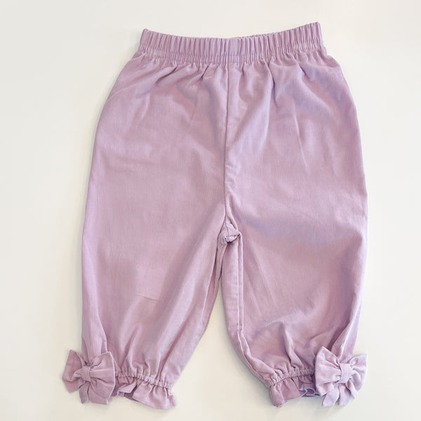 Noelle Bow Lavender Cord Pants