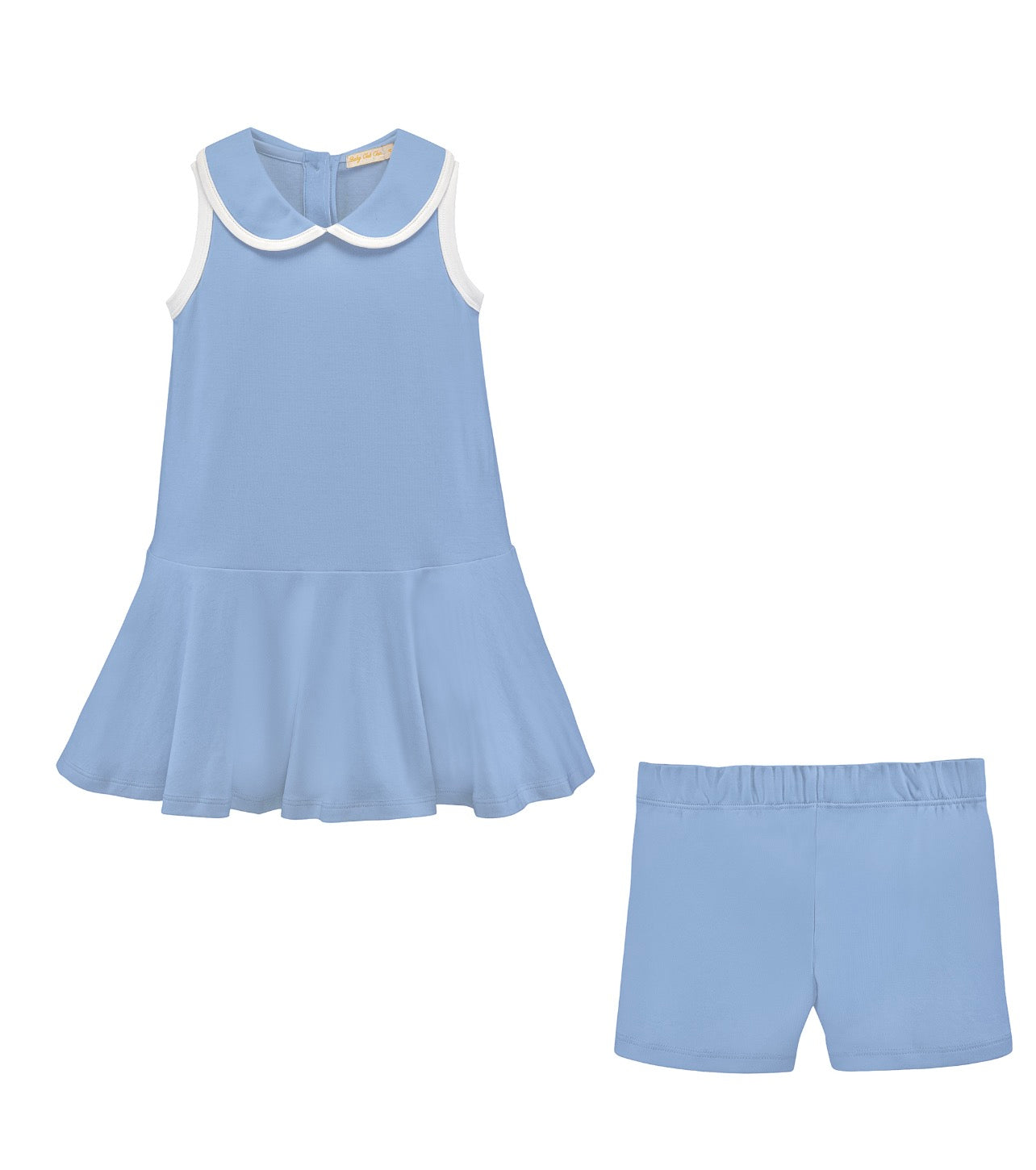 Cotton Frozen Blue Solid Dress (Copy)
