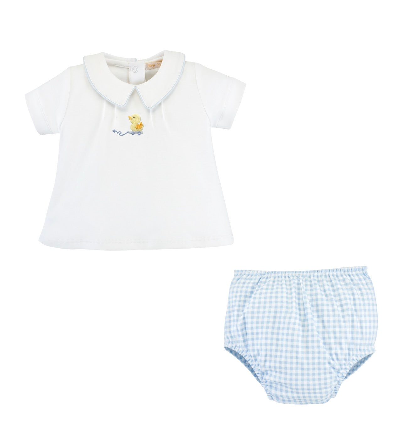 Tiny Duckling Blue Diaper Cover Set