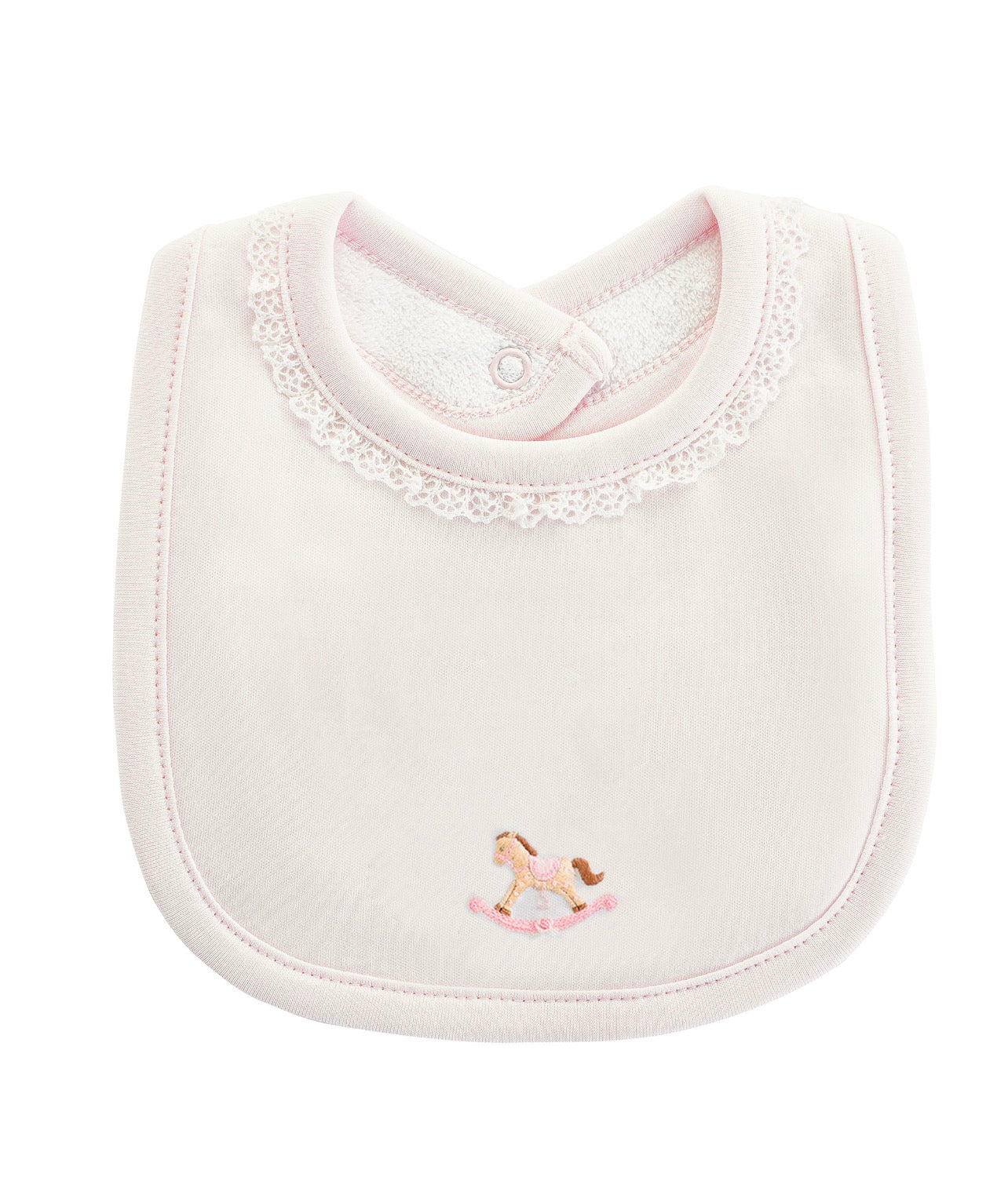 Cute Rocking Horse in Pink with Lace Trim