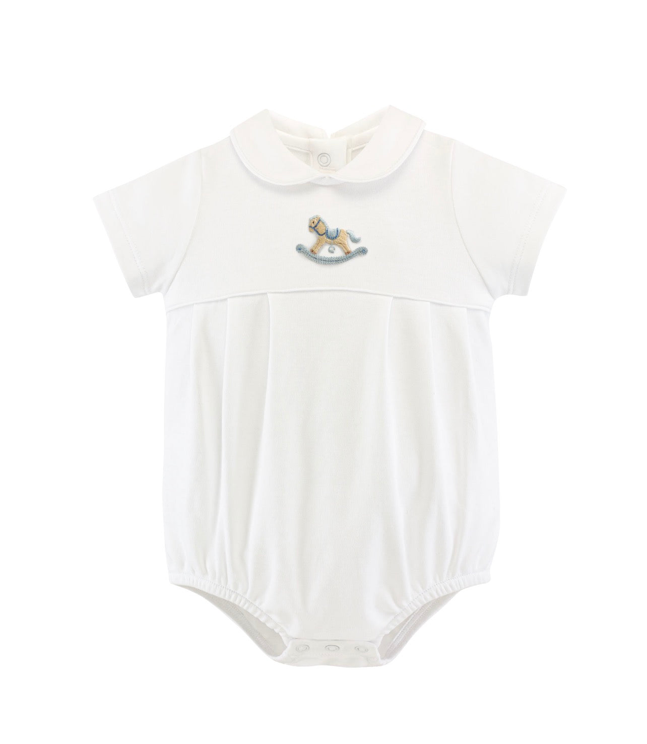 Cute Rocking Horse White Bubble with Collar