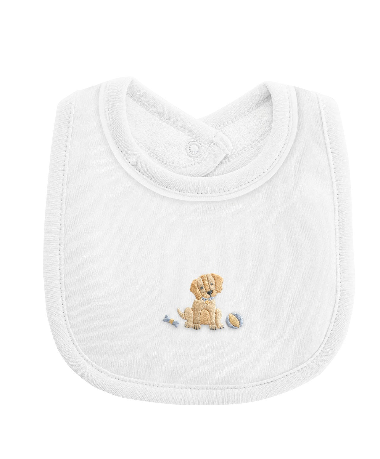 Boy Puppy White Bib