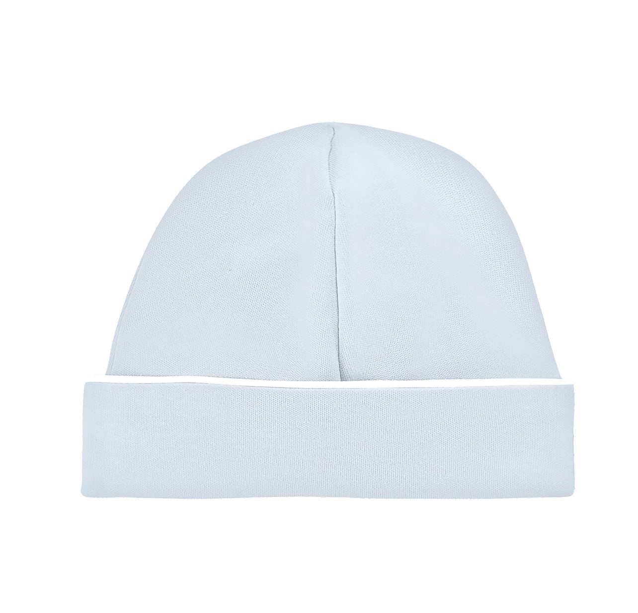 Blue  Hat with White Piping