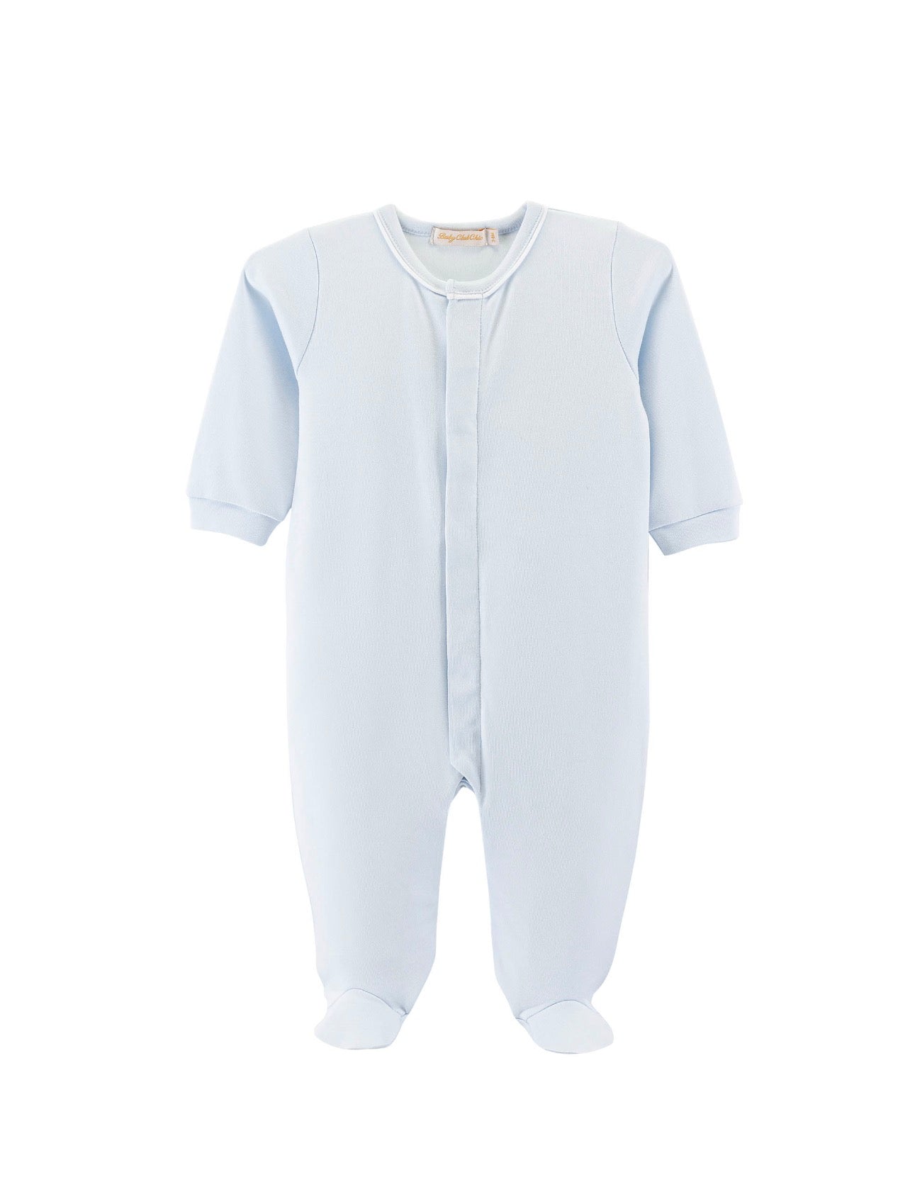 Light Blue Footie with White Piping