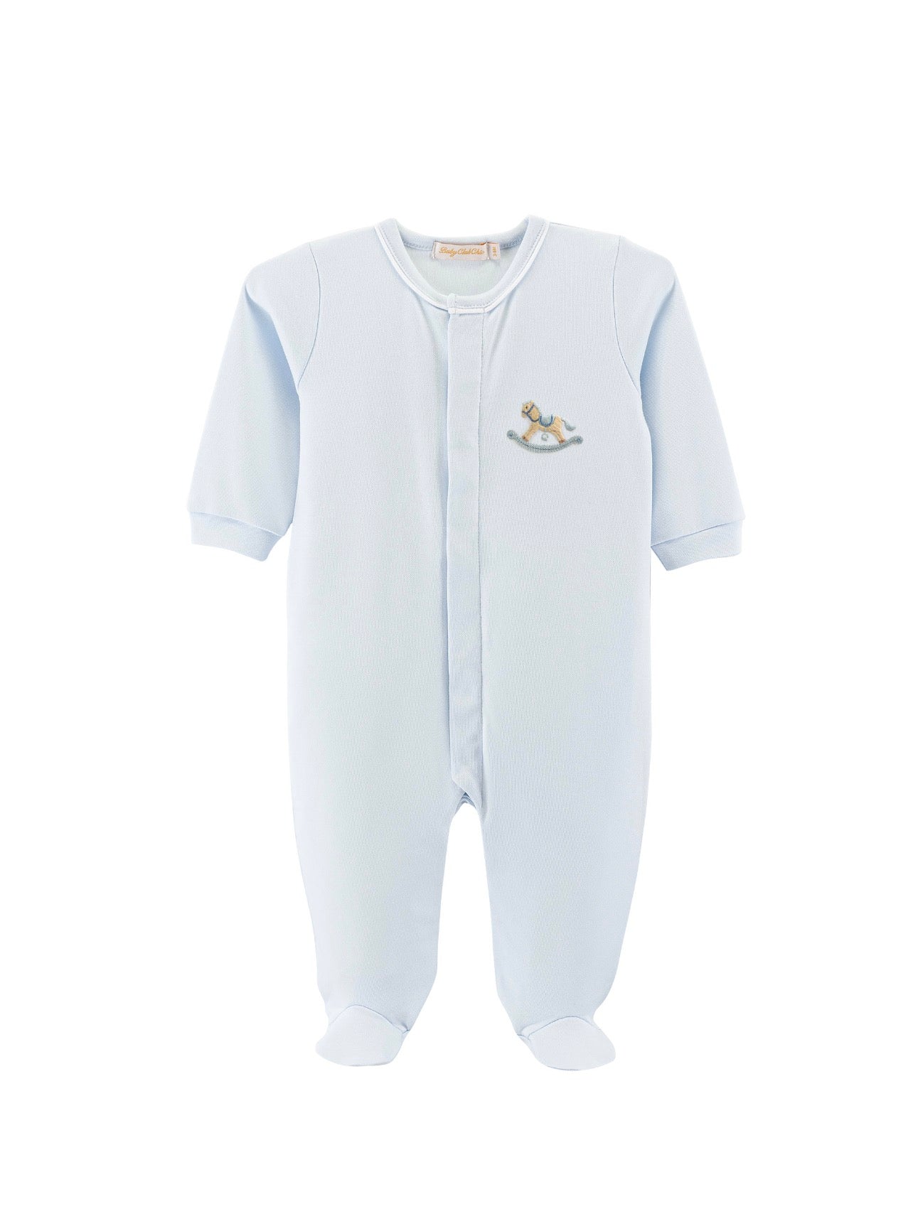 Light Blue Rocking Horse Footie