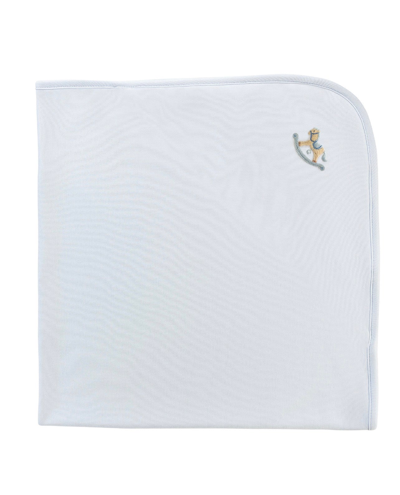 Cute Rocking Horse Blue Blanket