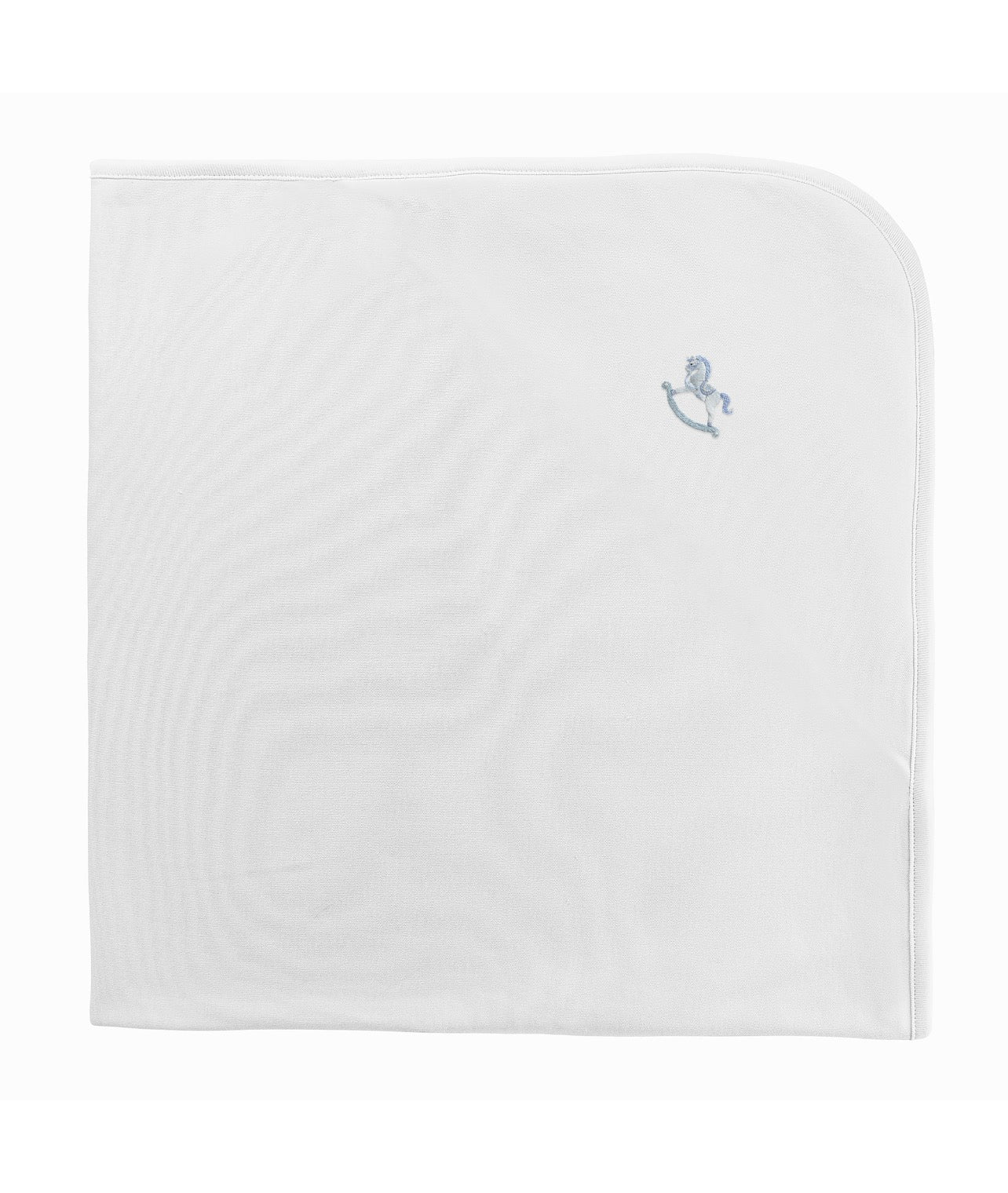 Blue Rocking Horse Baby Blanket