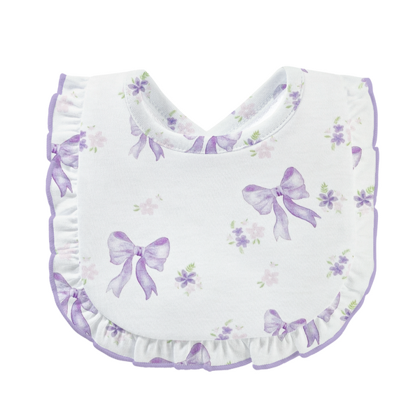 Lavender Bows Bib