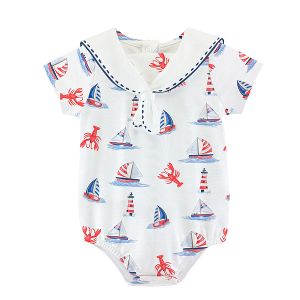 Sailing in Summer Bubble with Sailor Collar