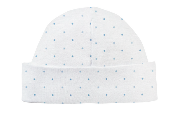 Blue Dots Printed Round Hat