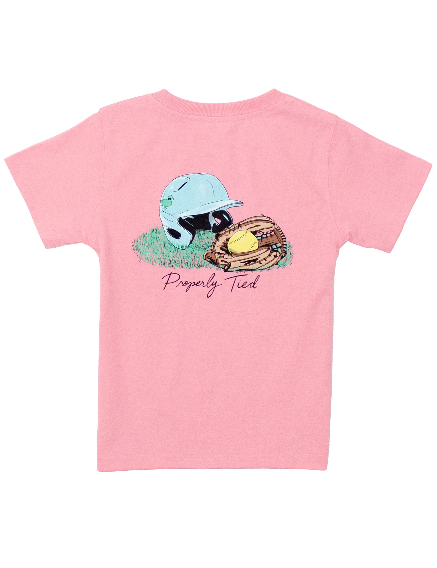 Girls Softball Light Pink Shirt