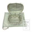 Luxe Provence Train 2- Cosmetic Bag with Green Pinstripe Liner