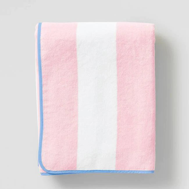 Pink stripe beach discount towel