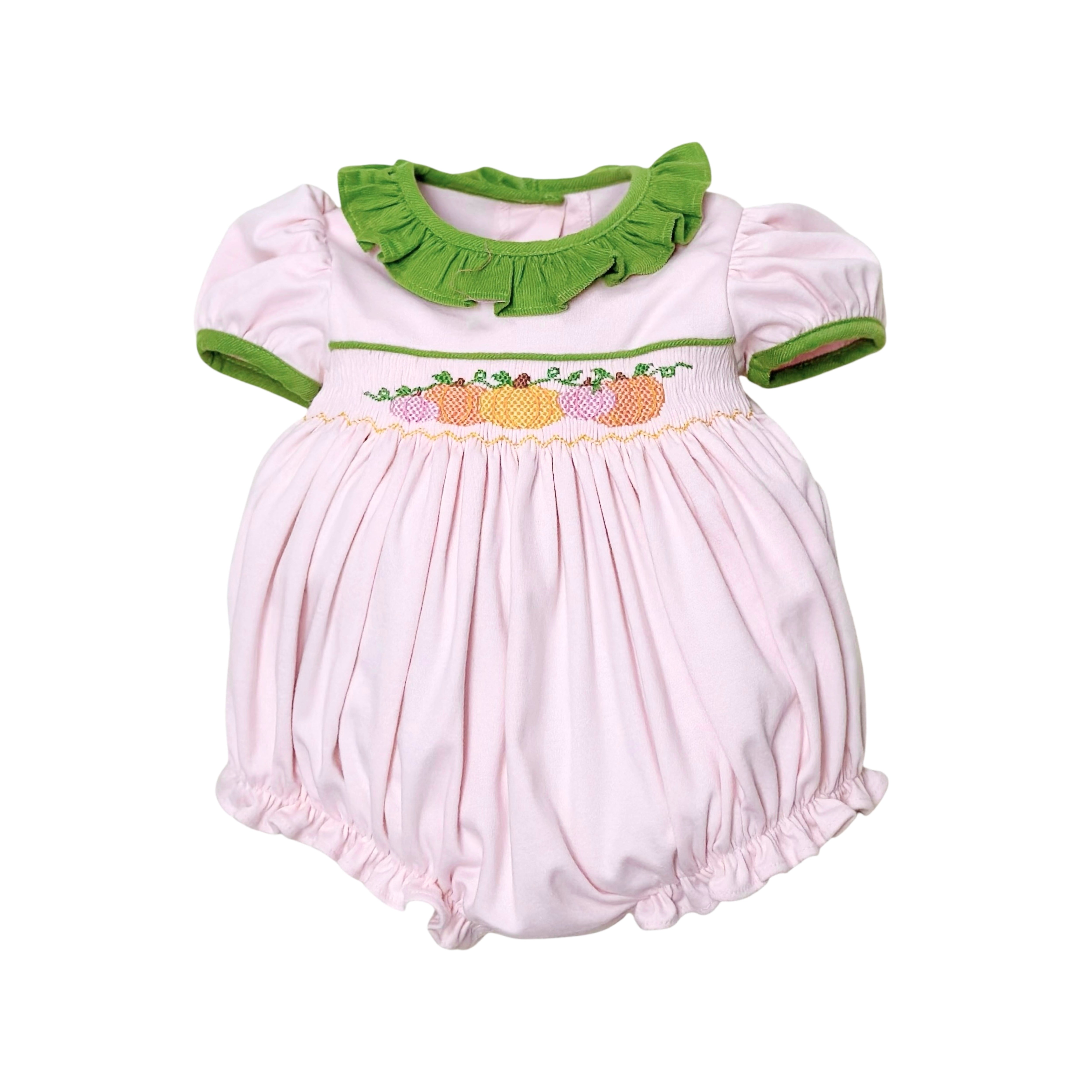 Pumpkin Marion Smocked Bubble