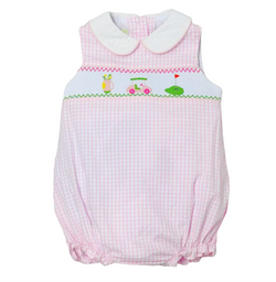 Golf Smocked Louisa Bubble Pink